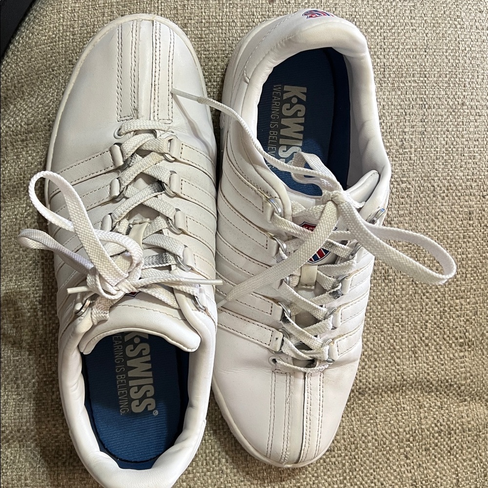 K-Swiss Classic White Lace-Up Sneakers